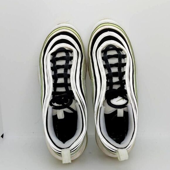 Nike Air Max 97 Volt Womens Pre-owned White w/Blk Accent Running Sneakers- sz. 8 - Picture 3 of 6